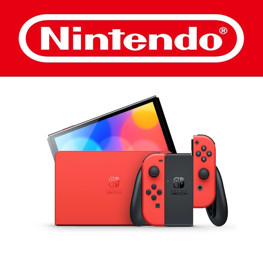 Diese Sonderedition der Nintendo Switch OLED kommt in kräftigem Mario-Rot daher – sowohl das Dock als auch die Joy-Cons sind in leuchtendem Rot gehalten. Im Kontrast dazu steht die schwarze Mittelkonsole, auf der das Nintendo Switch-Logo dezent prangt. Der Bildschirm zeigt eine farbenfrohe Darstellung, die das hochwertige OLED-Display hervorhebt. Ideal für Mario-Fans und Sammler der Special Editions.